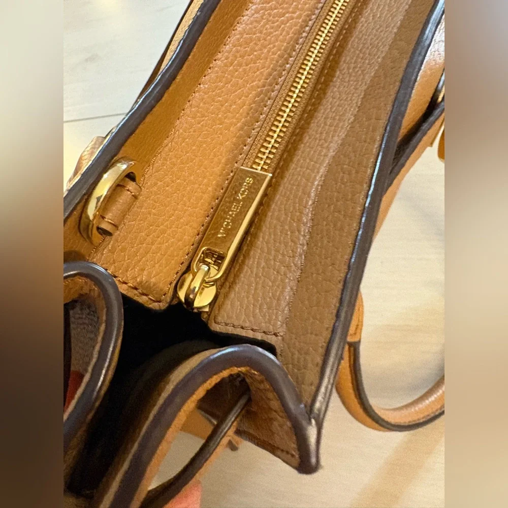 NWT Michael Kors Brown Hamilton Traveler‎ Large Leather Satchel